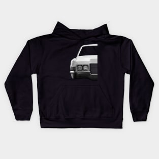 front/back - 1970 Cadillac - high contrast Kids Hoodie